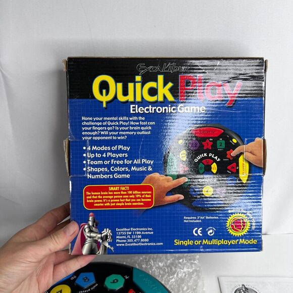 Excalibur Quick Play Electronic Game NEW Shapes Music Colors Numbers Memory - Picture 4 of 10